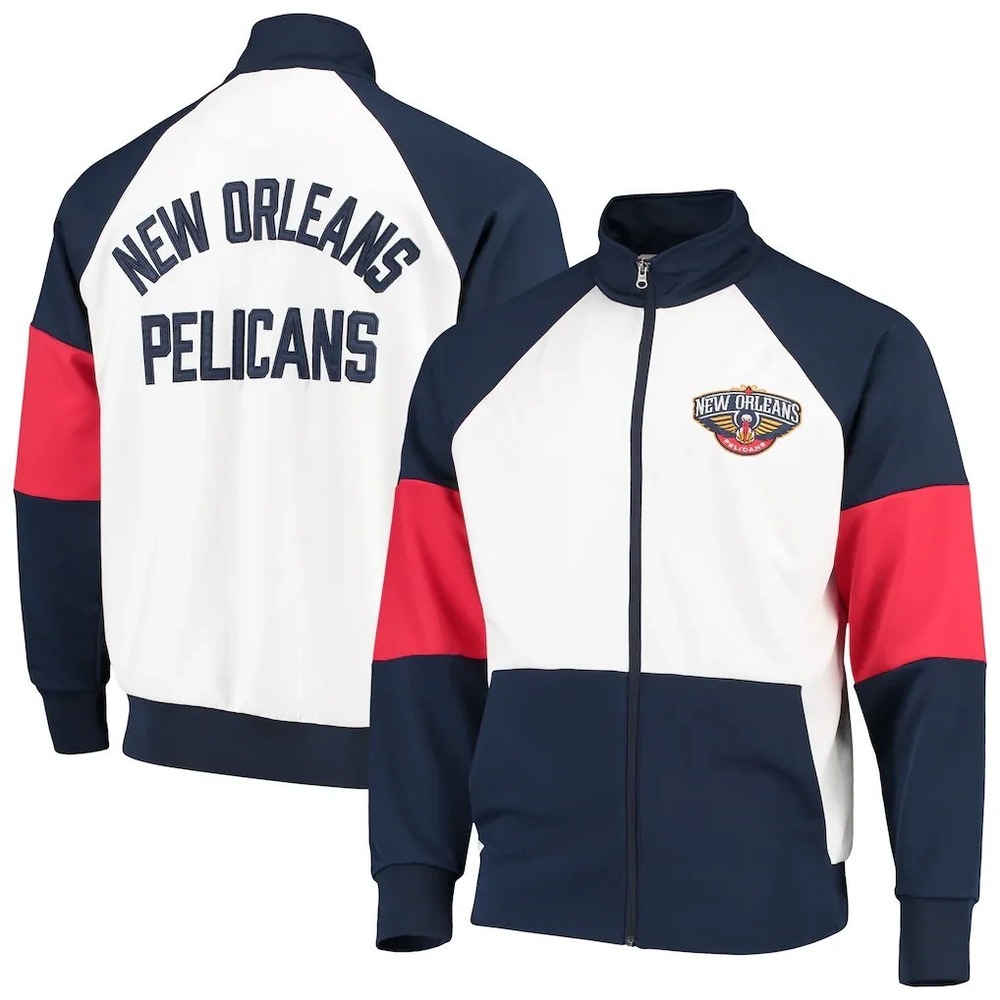 G-III® (Men's 2XL) New Orleans Pelicans Warm Up Colorblock Full-Zip Track Jacket